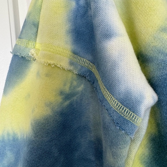 Anthropologie Current Air‎ Madeira Tie Dye Sweatshirt Size Small Crop Button - Picture 5 of 10